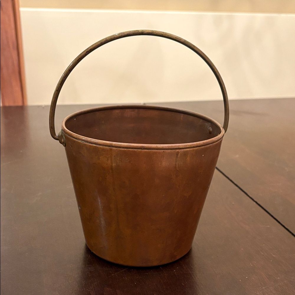Vintage Copper Bucket with Handle